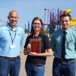 Danielle Oster with her award